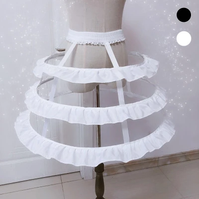 Vestido gótico de Lolita para chica, ropa Vintage de diario, jaula de pájaros, Bustle espina de pescado, falda blanca hueca, fácil de combinar| Vestidos de - AliExpress