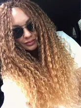 Miracle Afro Pelo Rizado mechones 5 unids/paquete 24 pulgadas Rubio degradado natural negro extensiones de pelo ondulado mechones sintéticos fibra