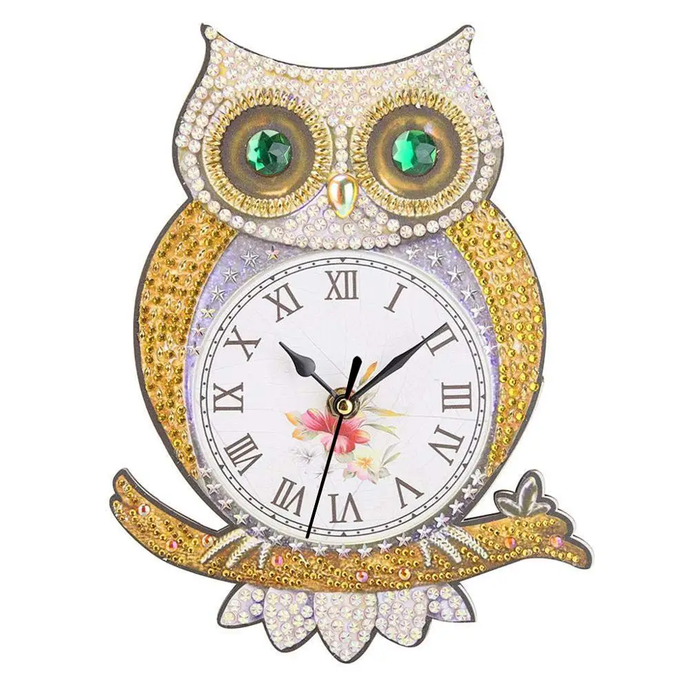 

5D Diamond Painting Cartoon Clock Embroidery Kit Round Rhinestone Painting