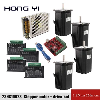 

stepper motor driver TB6600 +USB mach 4 controller card cable power supply 4-axis kit 23HS10028 for 3D printer accessories