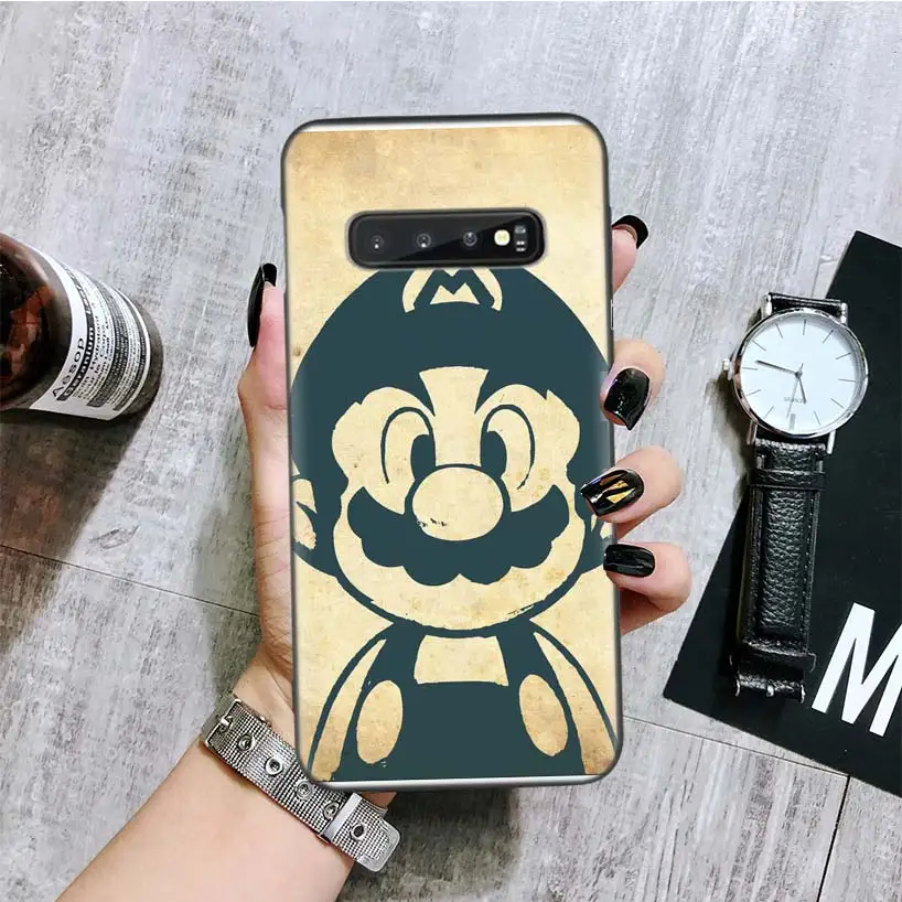 Супер Марио игра черная крышка чехол для телефона для samsung Galaxy A50S A10S A20S A10 A20E A30 A40 A50 A70 M40 M30S A80 корпус под плетенную сумку - Цвет: BA150-6
