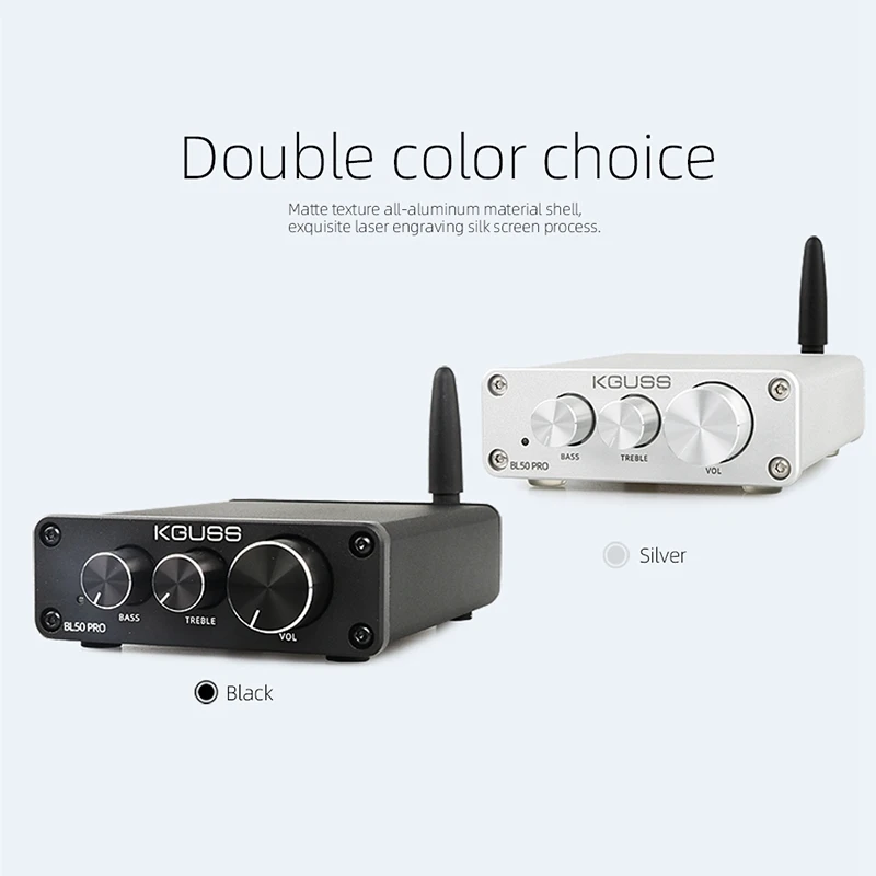 KGUSS BL50 PRO Bluetooth 5,0 усилитель цифровой усилитель TPA3116D2 HIFI 50Wx2 аудио усилитель мощности-вилка США