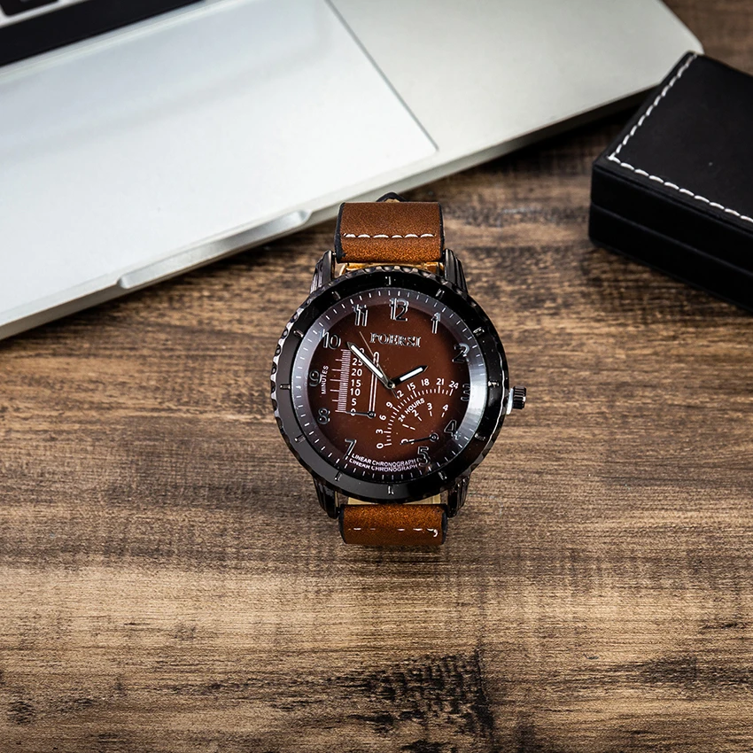 Для мужчин s часы класса люкс кварцевые наручные часы-очки ремень кошелек творческий набор часы подарочный набор для мужчин часы для Муж папа дружок