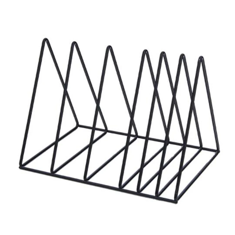 

2019 New Desktop Bookshelf Nordic Style Triangle Simple Student Finishing Hollow Out Creative Convenient Home Storage Supplies