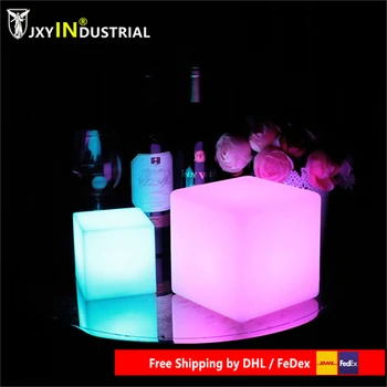 

D20CM lluminated LED Cube Chair mini led light cube chairs for kids colorful light up cube chair Dropshipping Free Shipping 1pc