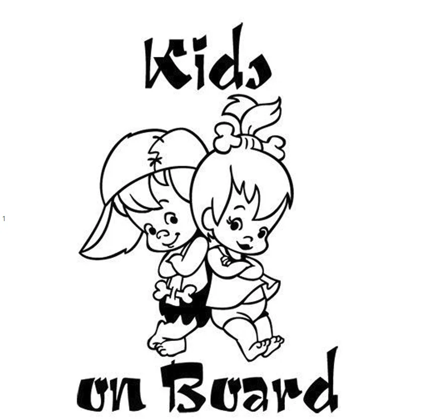 Children On Board Cartoon Warning Car Sticker Vinyl Window Decoration N65 | Дом и сад