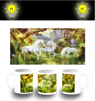 

CUP PHOTOLUMINESCENT UNICORNS WORLD FANTASIA glitter mug