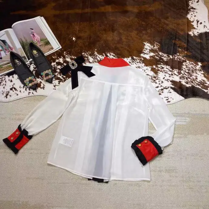 AH12268, модные женские блузки и рубашки,, Подиумные, Роскошные, известный бренд, Европейский дизайн, вечерние, стильная женская одежда