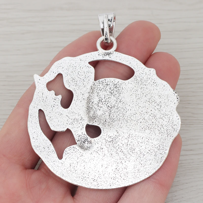 Большие круглые подвески в виде чаек для ювелирных изделий ширина 76 х62 мм 3