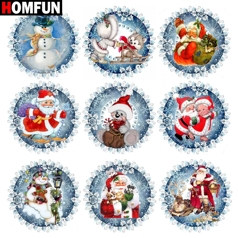 HOMFUN Full Square/Round Drill 5D DIY Diamond Painting &quotSanta Claus snowman Bear&quot3D Embroidery Cross Stitch Home Decor Gift | Дом и