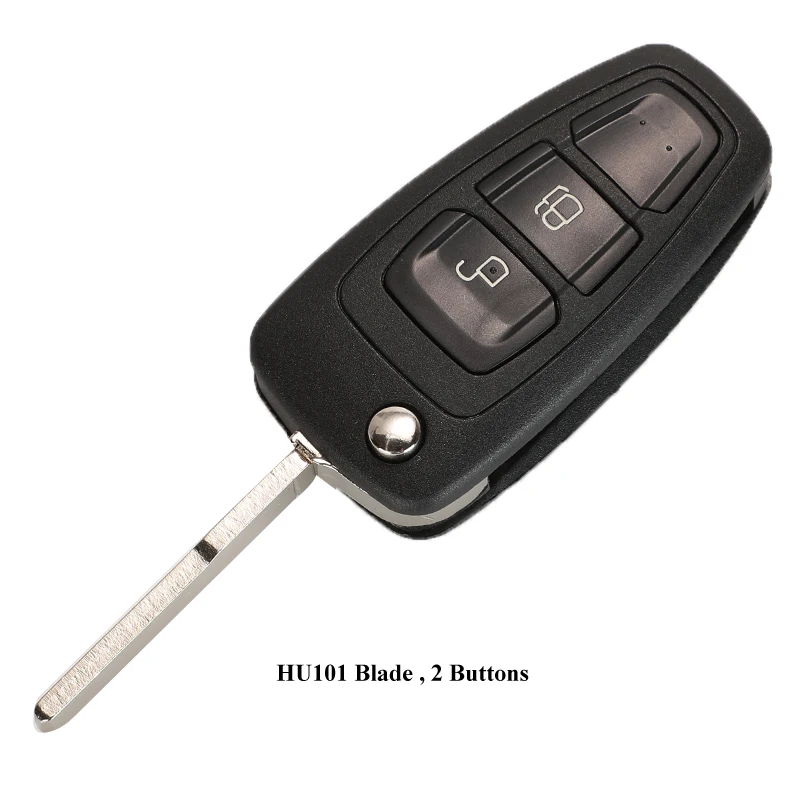 Jingyuqin 5 шт./лот 2 кнопки откидная оболочка ключа дистанционного управления для Ford Ranger Focus Fiesta 2011 2012 2013 Fob чехол HU101 лезвие
