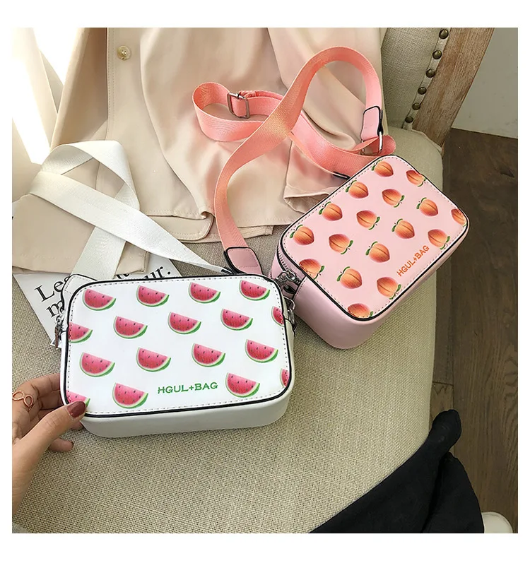 SHUJIN фрукты, авокадо сумочка маленькая коробка форма сумка на плечо Розовая Клубника сумка через плечо сумка-арбуз модные сумки-мессенджеры