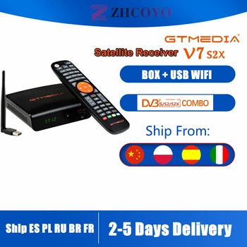 

New Arrival GTMEDIA V7S2X HD 1080P Support DVB-S/S2/S2X AVS+,VCM/ACM/multi-stream/T2MI Support BISS auto roll update from V7S HD