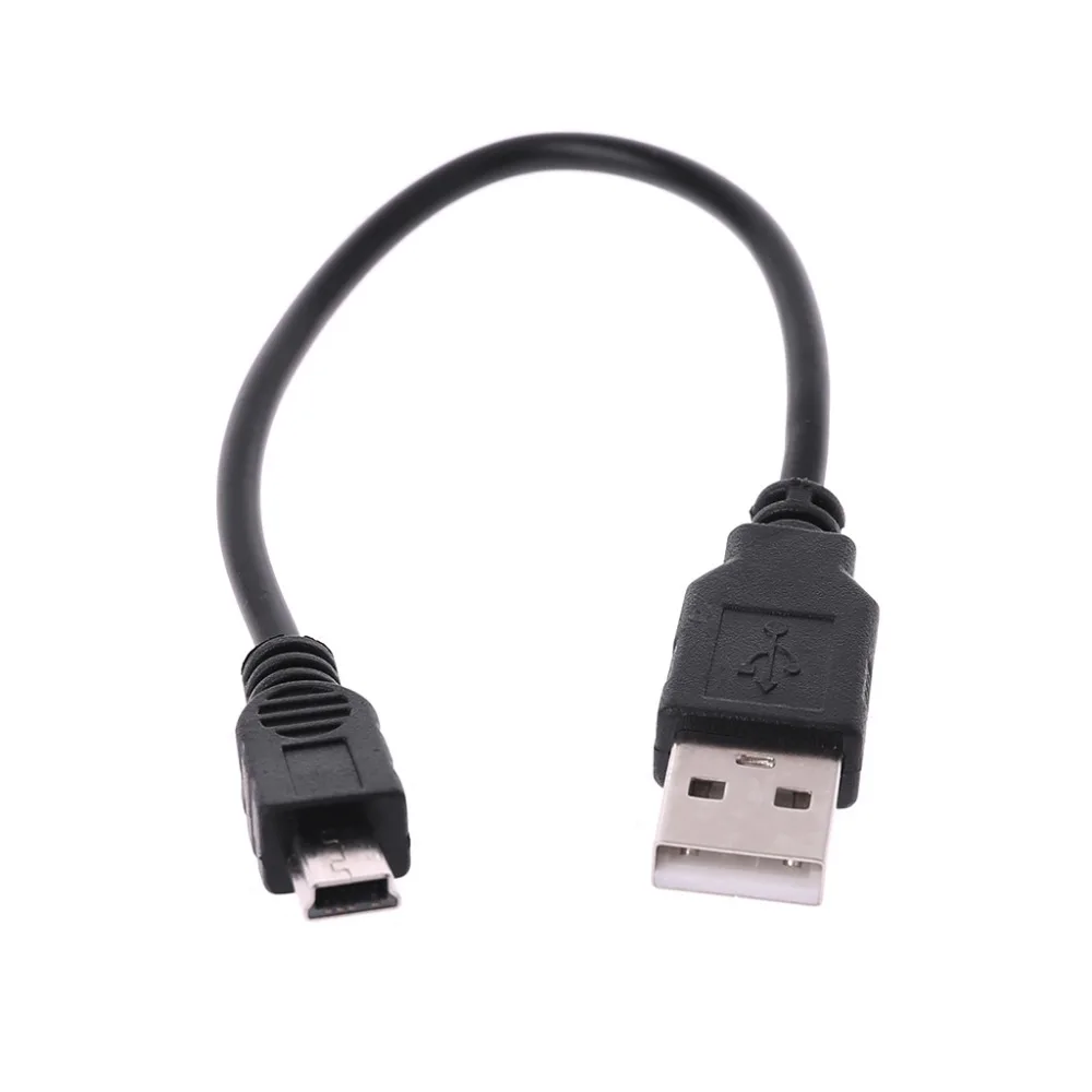 10 шт./лот, короткий USB 2,0 A штекер для Mini 5 Pin B кабель для зарядки и передачи данных, шнур-адаптер JUL11, Прямая поставка