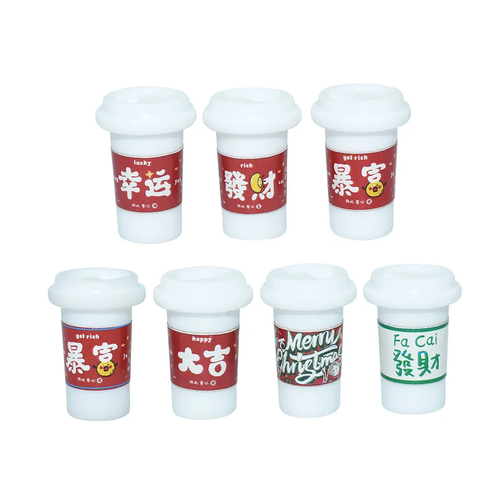 10 Stück 1:12 Puppenhaus Dekoration Zubehör Mini Essen Kaffee Trinken Eis Wein Tasse Flasche – Detail 1