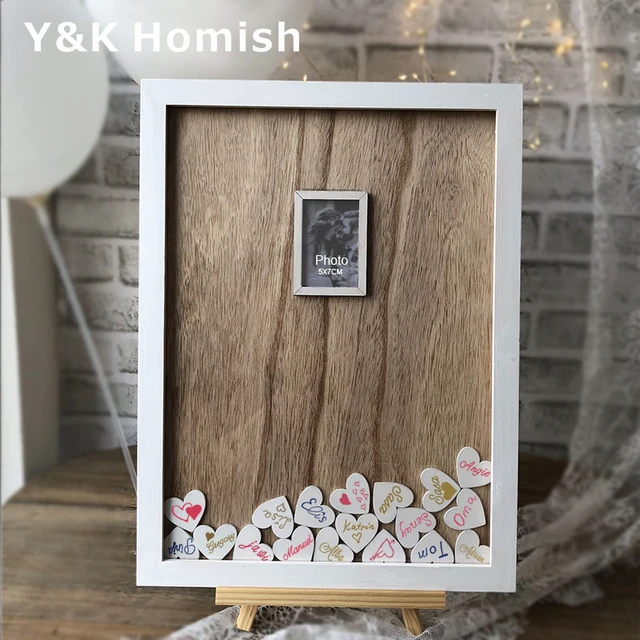 Signature Guest Books - D'or K Photo 100 Guest Wedding Guestbook Party  Wooden - Aliexpress