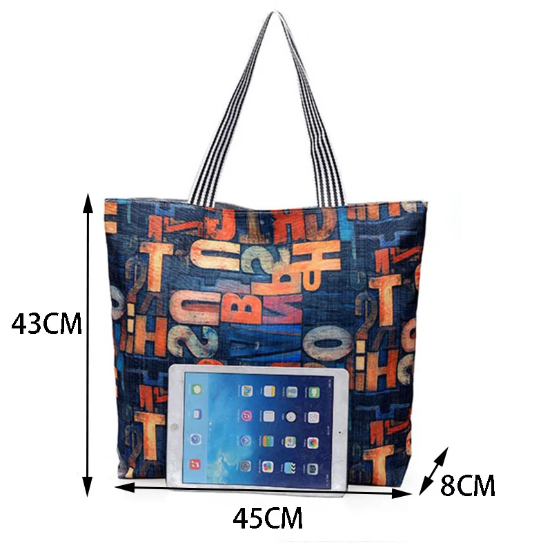 Raged Sheep Canvas Printed Handbag Colorful Fashion Single Shoulder Bag Large-capacity Reusable Shopping Bag Women Tote Designer