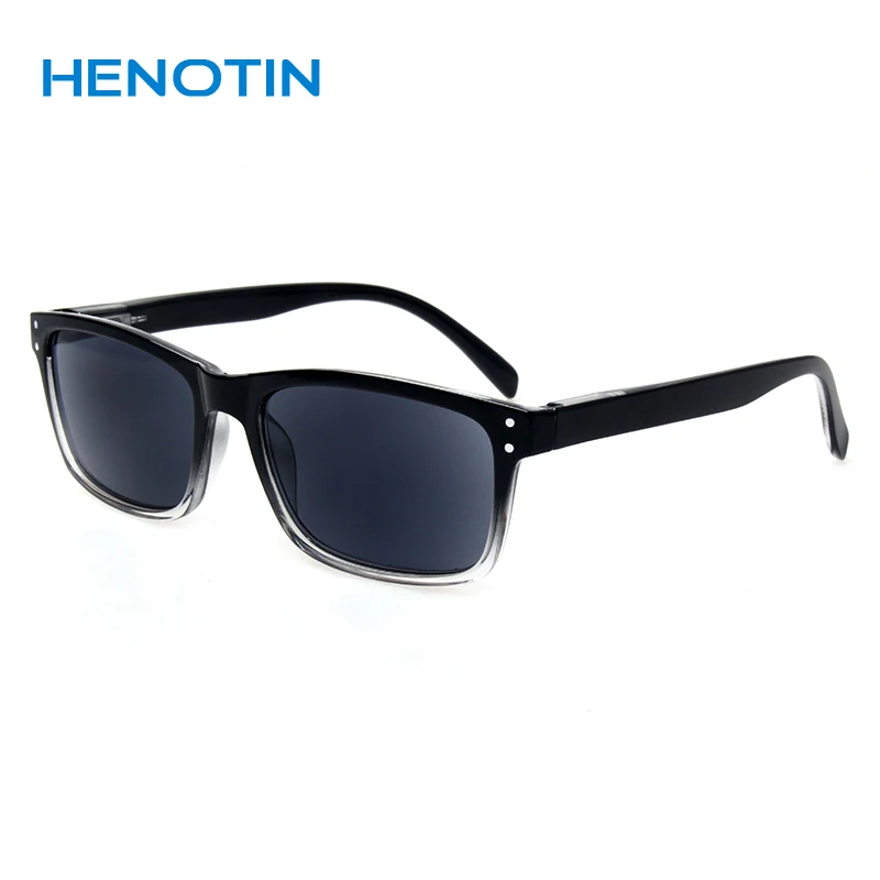 Henotin, классические очки для чтения для мужчин и женщин, весенние шарнирные Пластиковые оправы, качественные солнцезащитные очки 2,0