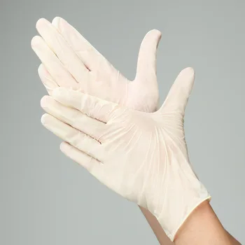 

10PCS Disposable PVC protective gloves Oil-proof yellow powder-free and tasteless anti-static gloves