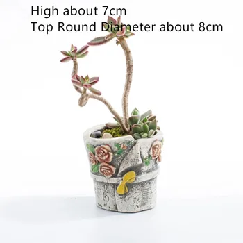 

Round Shape Flower Design Silicone Flowerpot Mold for Cement Planter Making DIY Clay Plaster Pot Mould