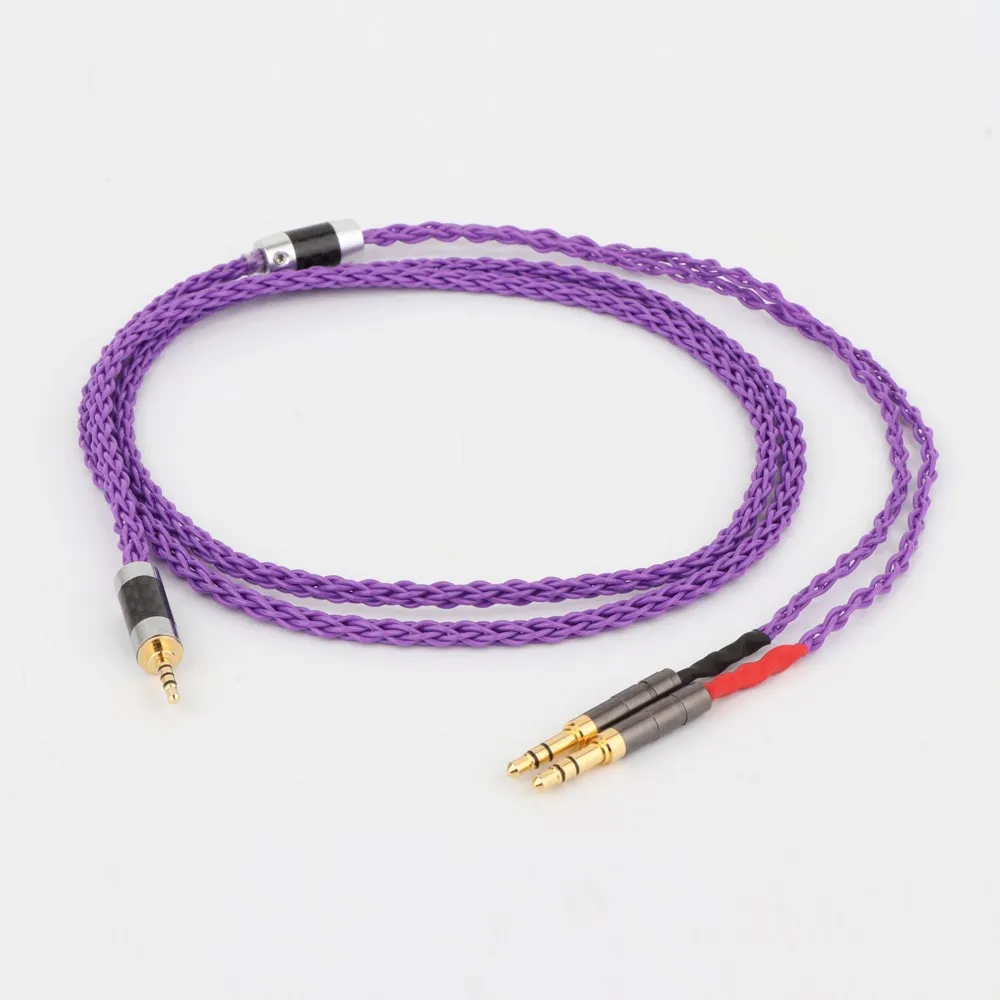 HIFI 8 Cores Silver Plated Headphone Upgrade Cables for Sundara Aventho Focal Elegia t1 t5p D7200 D600 D7100MDR Z7