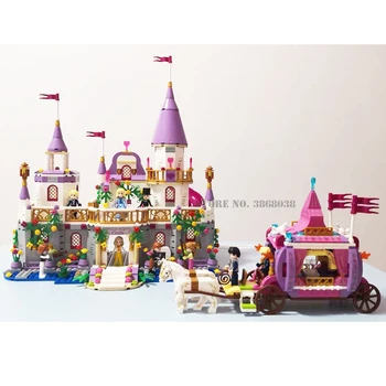 

Girls lepining Friends QL1106 Windsor Castle Building Blocks 41148 Snow Queen Elsa Anna Cinderella Figure Princess Toy Gifts