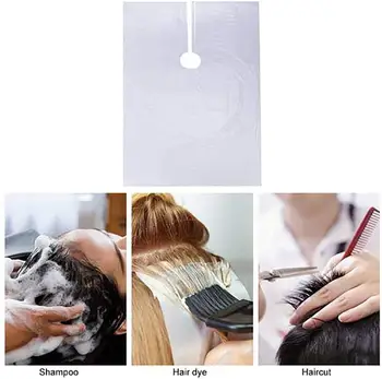 

XY Fancy 200Pcs Transparent Disposable Hair Dyeing Cape Shawl Hairdressing Hair Cutting Salon Scarf Baked Oil Capes 60x90cm