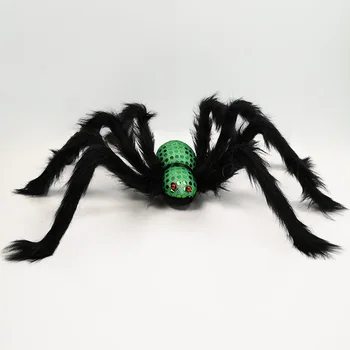 

Big Black Plush Skull Spider Scary Toy Animal Horror Halloween Prop Decoration For Women Men Child Party Toy Props