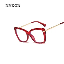XYKGR, новинка, женские очки TR90, высокое качество, черная оправа, женские оптические очки для компьютера, модная большая оправа, анти-синие очки