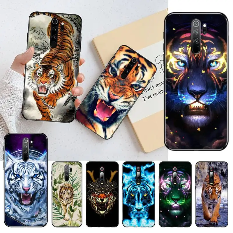 YJZFDYRM мягкий черный чехол для телефона с головой тигра Redmi Note 9 8T 8A 7 6 6A Go Pro Max K20 |