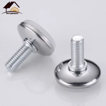 

Myhomera 4Pcs Metal Furniture Legs Anti-slip Base Coffee Table Cabinet Leg Pad M6 M8 Adjustable Leveling Feet Leveler 15mm-25mm