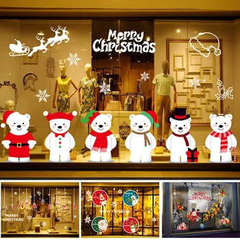 

Christmas, Christmas, glue-free static stickers, decoration, stickers, mall, hotel decoration