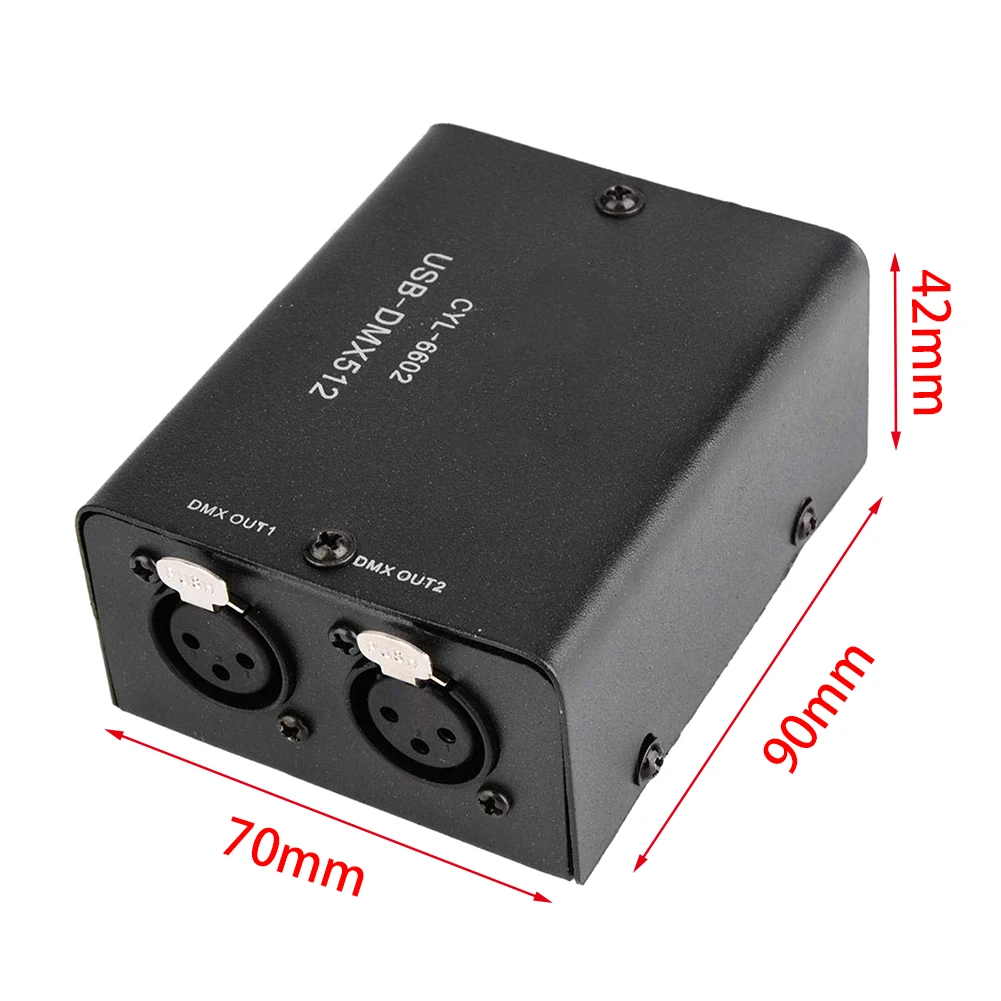 Черный регулятор сценического освещения аксессуары конвертер USB к DMX512 светодиодный мини-модуль CD 512-Декодер каналов компьютера