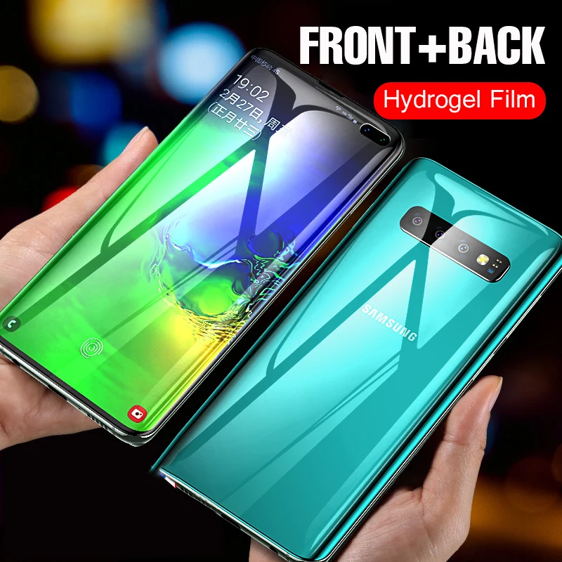 

Lamorniea 20D Front+Back Screen Protector For Samsung Galaxy Note 10 Pro S10 Plus S10 5G Note 9 8 S8 S9 Plus Hydrogel Soft Film