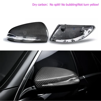 

Dry Carbon Mirror Cover For Mercedes - Benz W205 W222 W213 W238 X205 Benz C S GLC E Class carbon caps 1:1 Replacement Style AMG