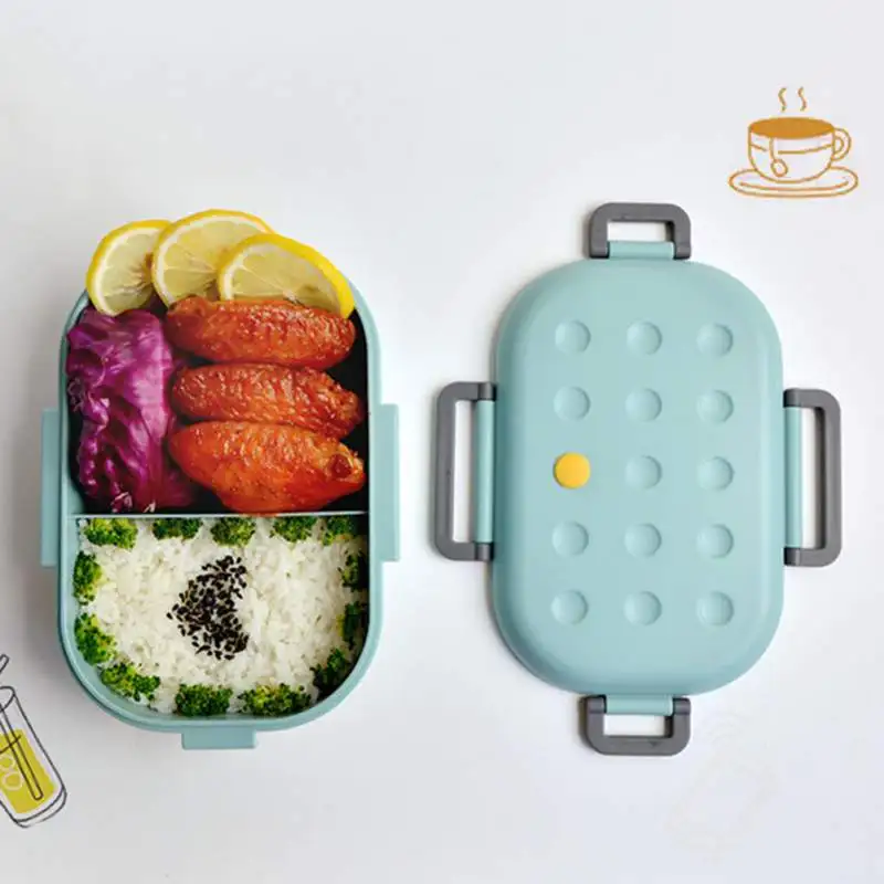 

1000ml Microwave Double Layer Lunch Box Leakproof Bento Box BPA Free Portable Container Box Kids Workers Student Daily Supplies