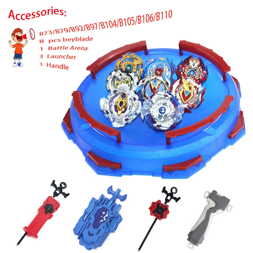 Toupie Beyblade Arena Металл Fusion Avec Lanceur Bayblade Bleyblade Burst с пусковым устройством дети Bey Blade лезвия игрушки для детей - Цвет: 8pcs