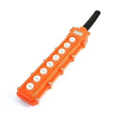 

6-Way 8Button Rainproof Type Momentary Action Push Button Controller for Hoist