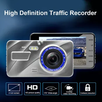 

1080P Type Driving Recorder G Sensor DVR Camera Dual Lens Shock Absorb Impact Sensing Mini Rear Front Universal Back Off