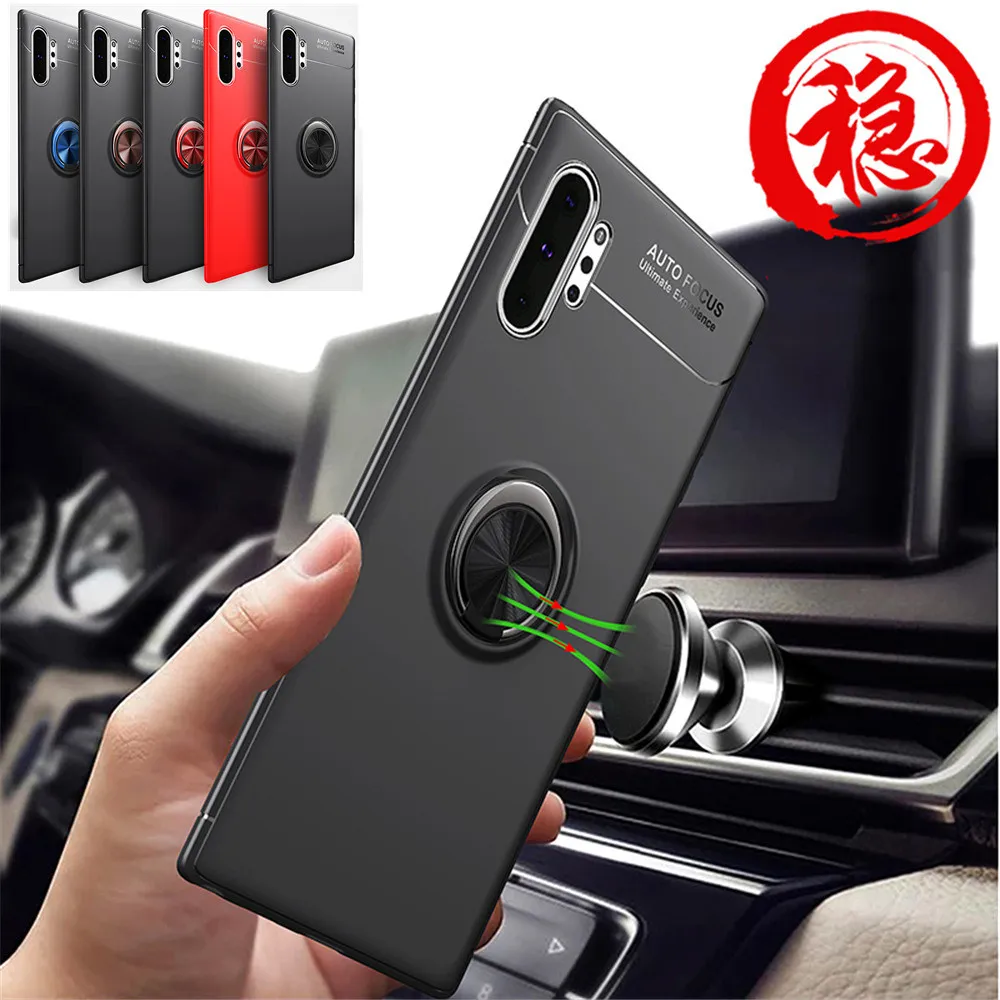 

For Samsung Galaxy Note 10+ 5G Note10 Case Car Holder Stand Magnetic Bracket Ring Cover Case For Samsung Note 10 10plus Fundas