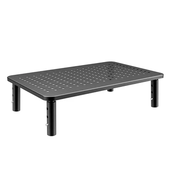 

Iron Plate Portable Monitor Stand Riser Ergonomic 3 Height Adjustable PC With Mesh Platform Home Office Printer Easy Install