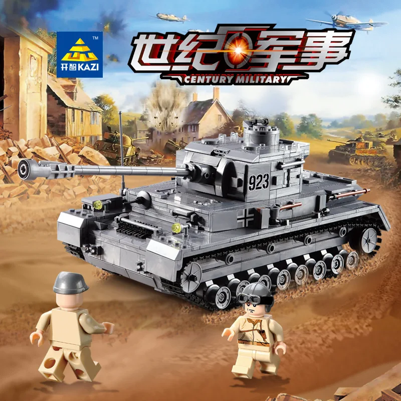 1193pcs KAZI large IV tank building blocks DIY military force model set education assembly children's toy gift