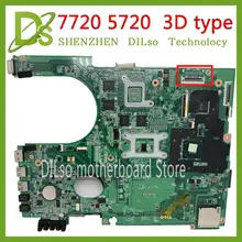 KEFU 17R N7720 For DELL 5720 7720 motherboard CN-0MPT5M 0MPT5M motherboard DA0R09MB6H1 DA0R09MB6H3 3D GT650M 2GB work 100%
