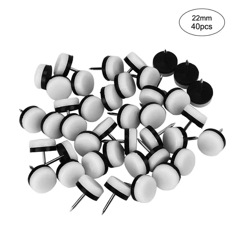 40Pcs/Pack Nylon Slider Pad on Table Legs Thickened Furniture Glide Non-slip Felt Pad Protector Table Chair Feet Legs 18/20/22mm