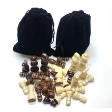 

32pcs Wooden Carved Chess Pieces Hand Crafted Set 65mm King Size Toys Children Birthdays Christmas Gift Chess Games Accessories