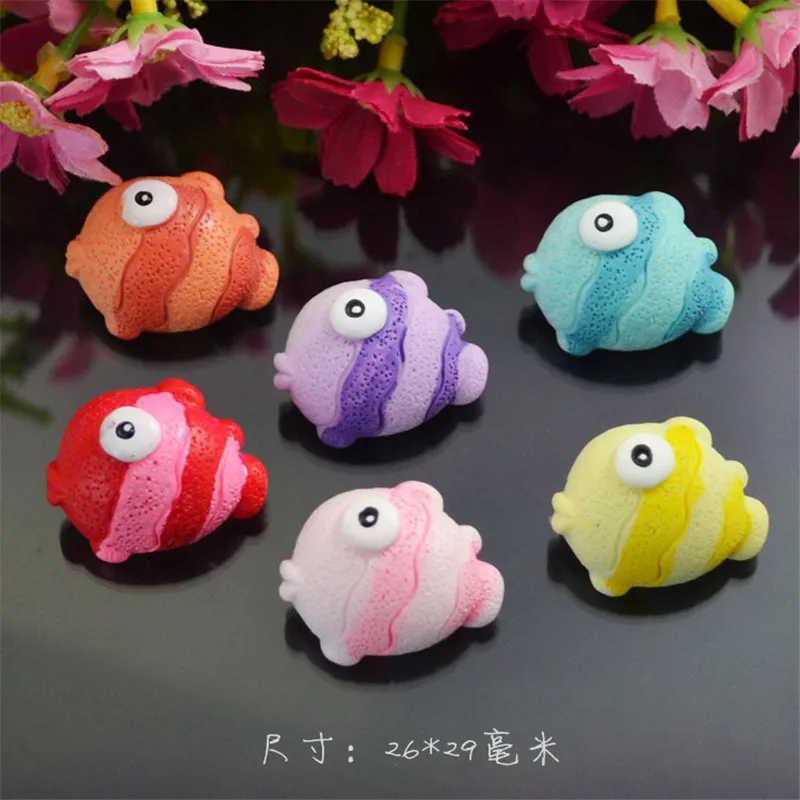 Resin Kiss Fish Marine Style Diy Material Accessories Sand Interactive Toys for Children Model Slime Charms Polymer Clay Molds