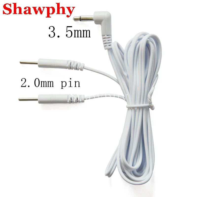 

10 pcs/lot Jack DC Head 3.5mm TENS Unit Replacement Electrode Lead Wires Cables Reusable 2.0mm Plug In TENS Machine