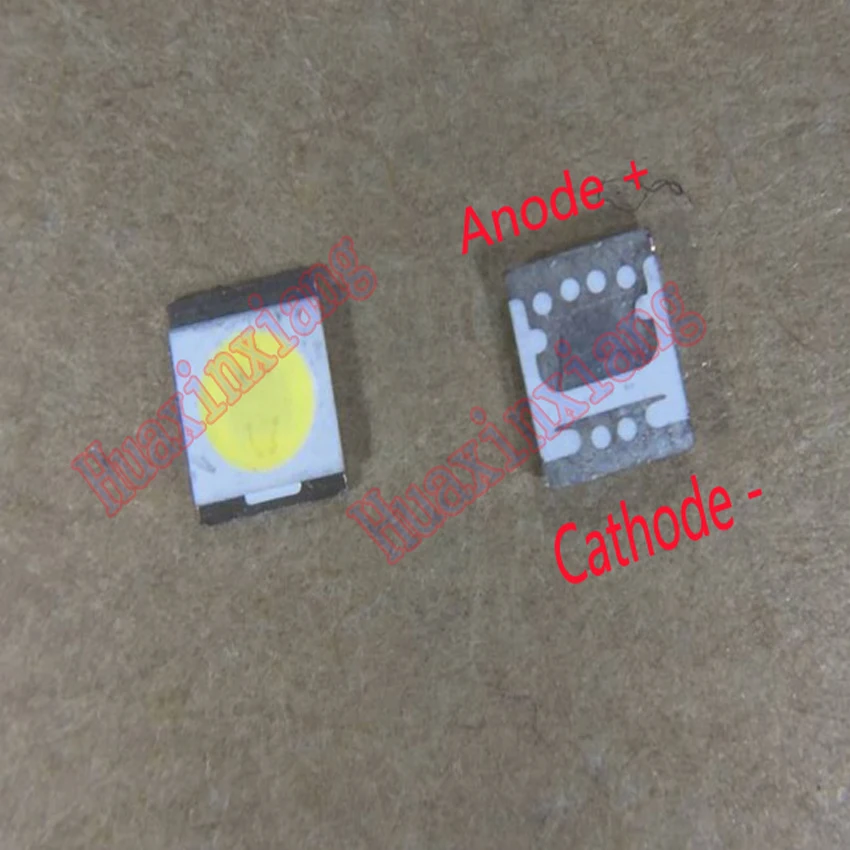 50 шт./лот SMD LED 3528 2835 3 в 1 Вт Холодный белый 100 лм Высокая мощность для ЖК-телевизора