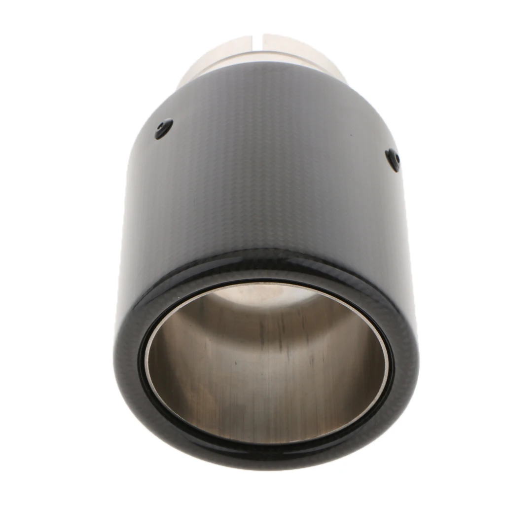 Steel 63-89mm Car SUV Exhaust End Tips Tail Muffler Pipe Silencer Black