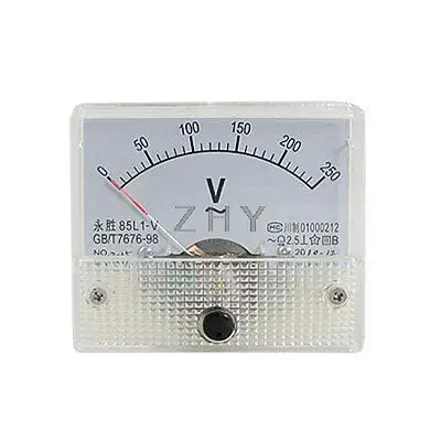 

AC 0-250V Rectangle 85L1-V Analog Panel Voltage Gauge